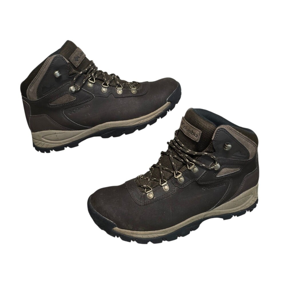 Columbia Hiking Boots Mens Size 10.5 Brown Rugged Leather Lace Up Waterproof